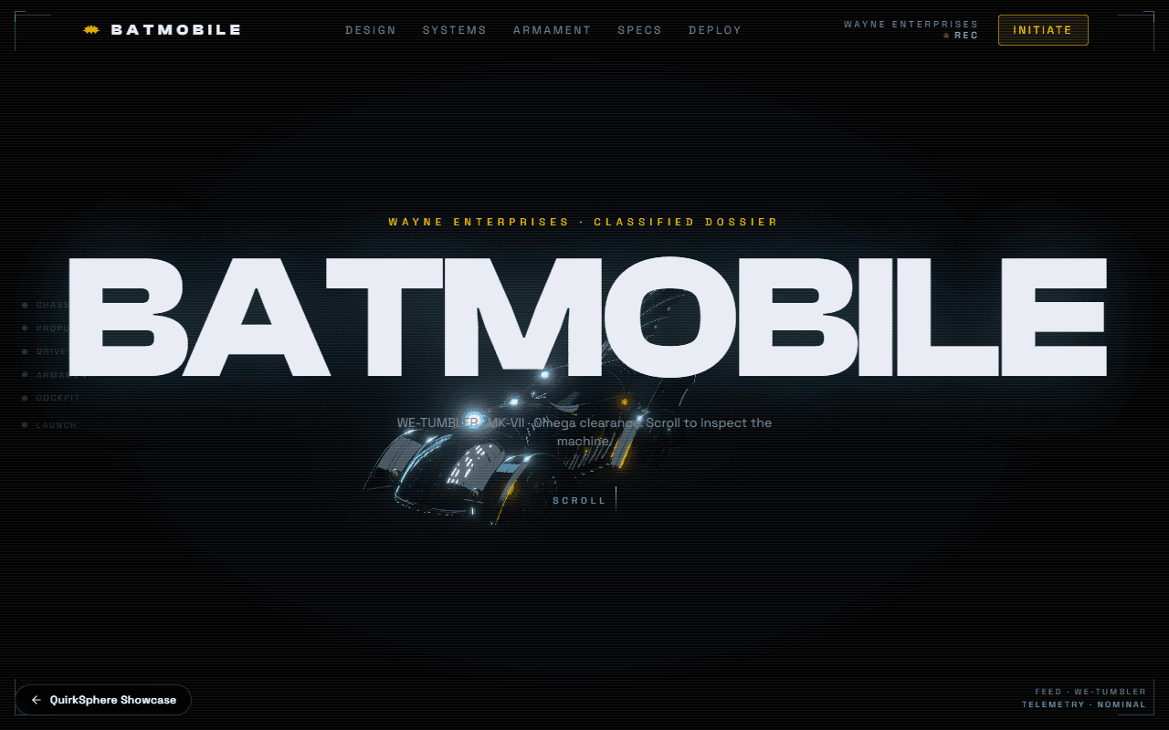 Batmobile demo site
