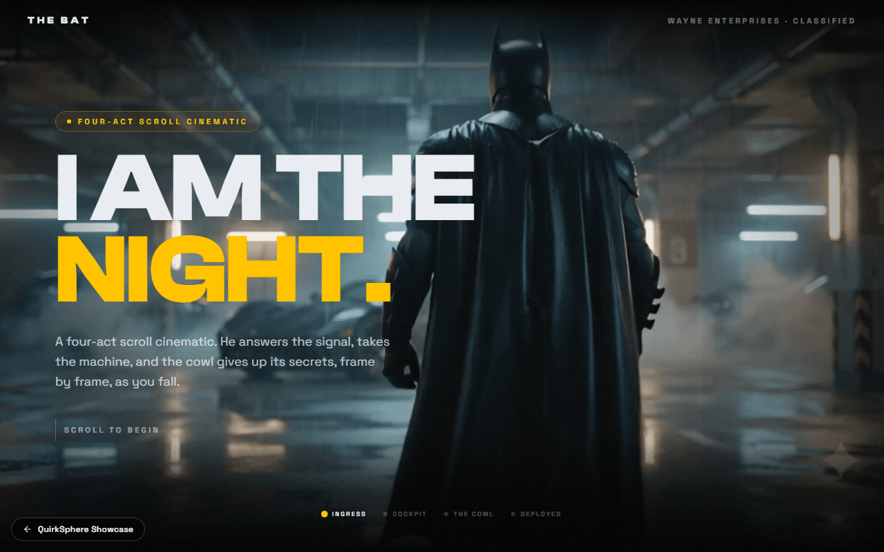 The Dark Knight demo site
